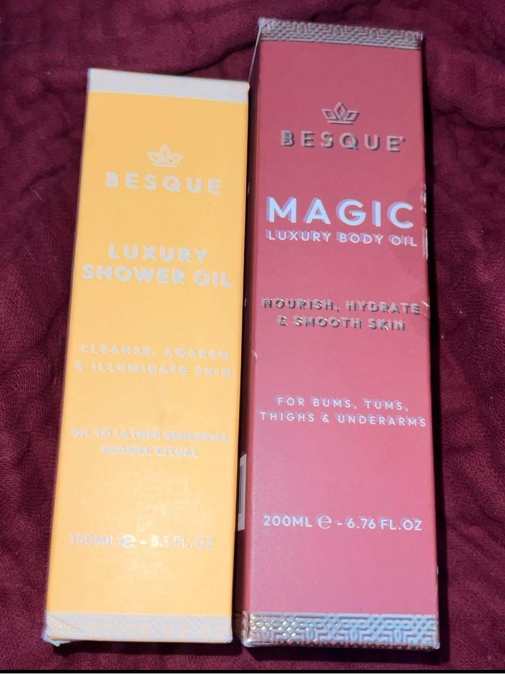 BUNDLE OF NIB *AUTHENTIC* BESQUE MAGIC LUXURY BODY OILS//SHOWER OIL & BODY OIL